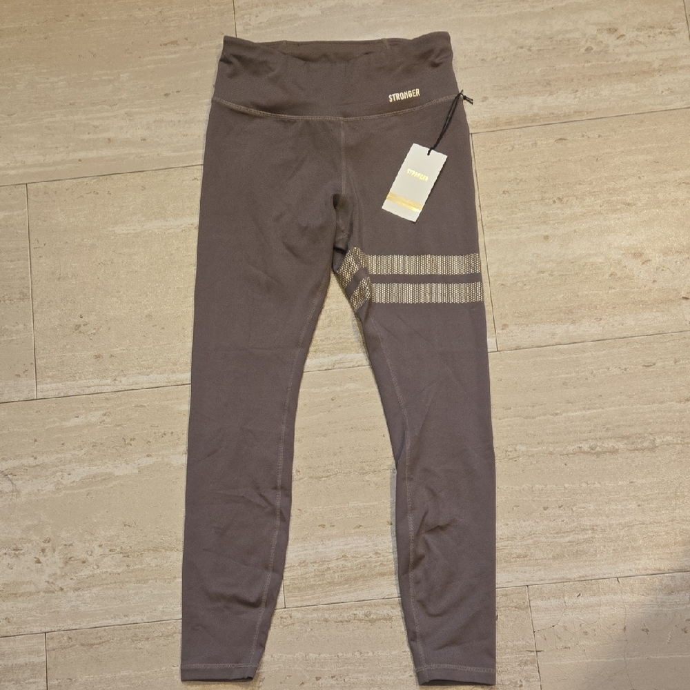 New Stronger Label "The Signature One" Falcon Gold Leggings